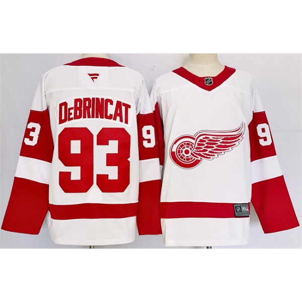 Detroit Red Wings #93 Alex DeBrincat White 2024-25 Stitched Jersey