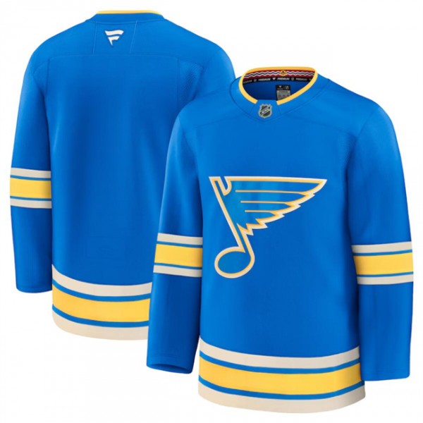 St. Louis Blues Blank Blue 2024-25 Alternate Stitched Jersey
