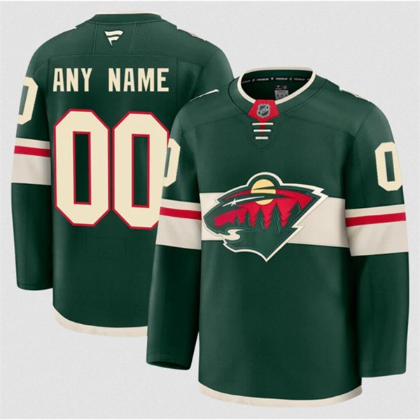 Minnesota Wild Custom Green 2024-25 Home Stitched Jersey