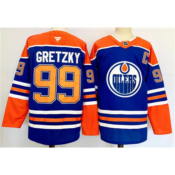 Edmonton Oilers #99 Wayne Gretzky Royal 2024-25 Stitched Jersey