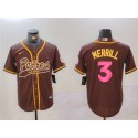 San Diego Padres #3 Jackson Merrill Brown Cool Base Stitched Jersey