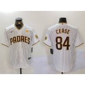 San Diego Padres #84 Dylan Cease White With PS Patch Cool Base Stitched Jersey