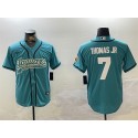 Jacksonville Jaguars #7 Brian Thomas Jr Teal With Patch Cool Base Stitched Jersey