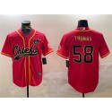 Kansas City Chiefs #58 Derrick Thomas Red Gold Cool Base Stitched Jersey