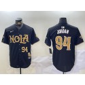 New Orleans Saints #94 Cameron Jordan Black Cool Base Stitched Jersey