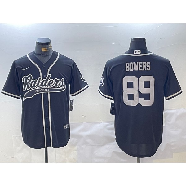 Las Vegas Raiders #89 Brock Bowers Black Cool Base Stitched Jersey