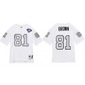 Las Vegas Raiders #81 Tim Brown White 1994 Mitchell Ness Stitched Jersey