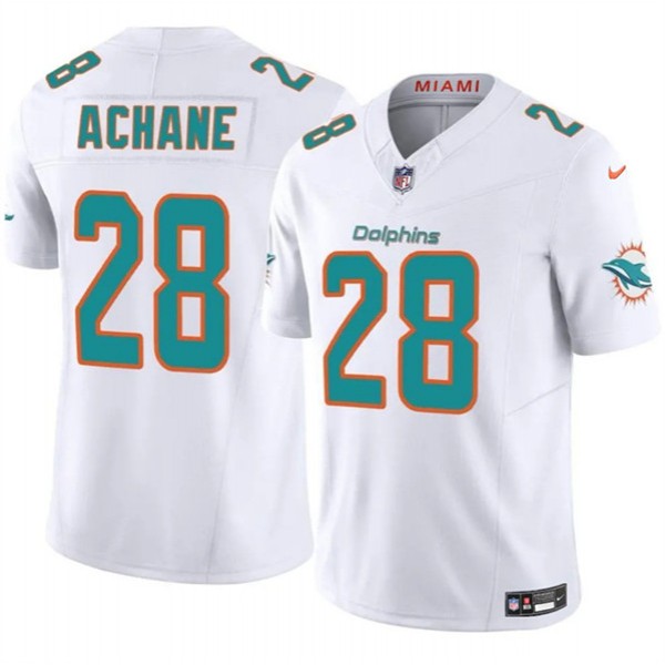 Miami Dolphins #28 De'Von Achane White 2024 F.U.S.E. Vapor Limited Stitched Jersey