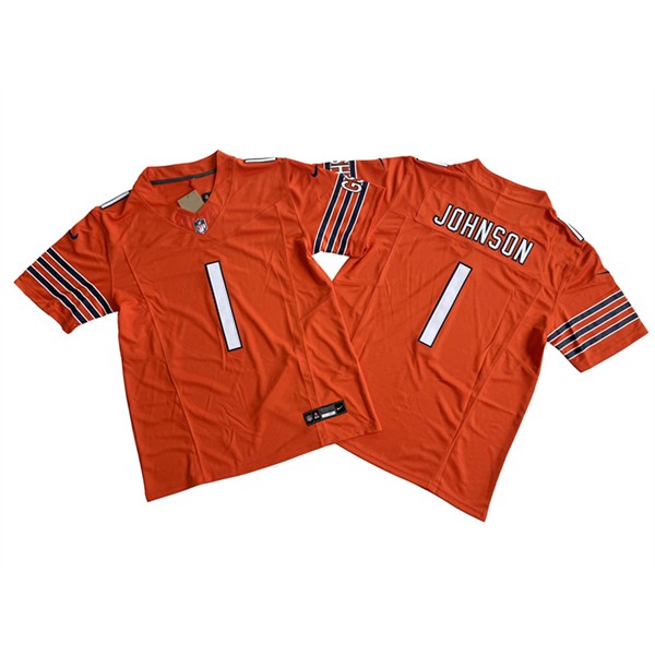 Chicago Bears #1 Jaylon Johnson Orange 2024 F.U.S.E. Vapor Stitched Jersey
