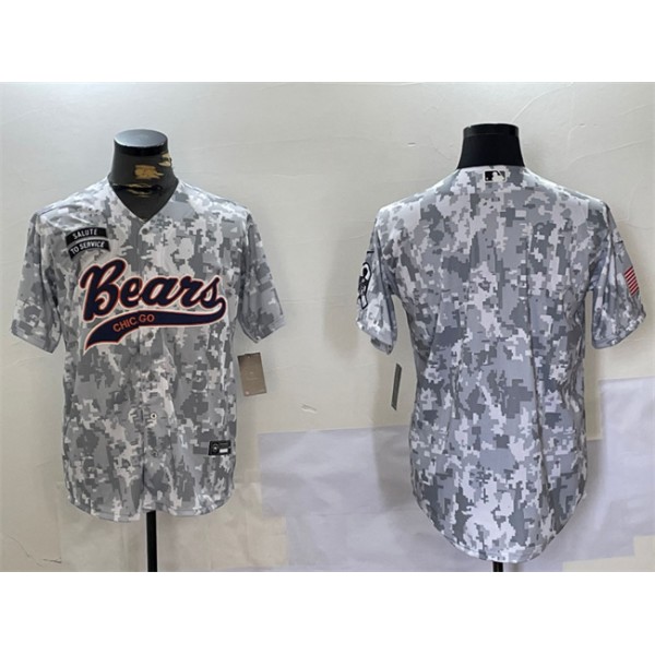 Chicago Bears Blank 2024 Arctic Camo Salute To Service Stitched Jersey
