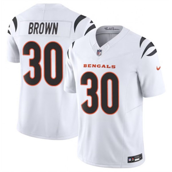 Cincinnati Bengals #30 Chase Brown White 2024 F.U.S.E. Vapor Untouchable Limited Stitched Jersey