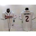 Denver Broncos #2 Pat Surtain II White Cool Base Stitched Jersey