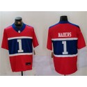 New York Giants #1 Malik Nabers Red 2024 F.U.S.E. Vapor Untouchable Limited Stitched Jersey