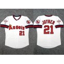 Los Angeles Angels #21 Wally Joyner White 1989 All Star Stitched Home Jersey