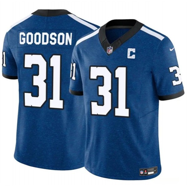 Indianapolis Colts #31 Tyler Goodson Blue 2024 F.U.S.E. Throwback Vapor Limited Stitched Jersey
