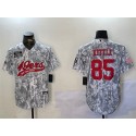 San Francisco 49ers #85 George Kittle 2024 Arctic Camo Salute To Service Stitched Jersey
