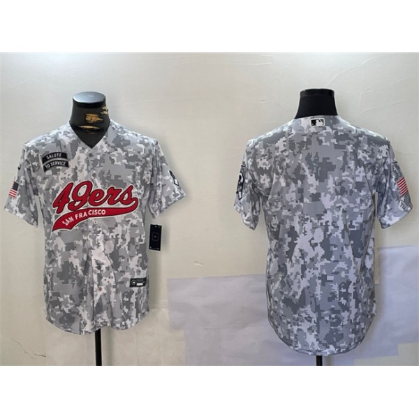 San Francisco 49ers Blank 2024 Arctic Camo Salute To Service Stitched Jersey