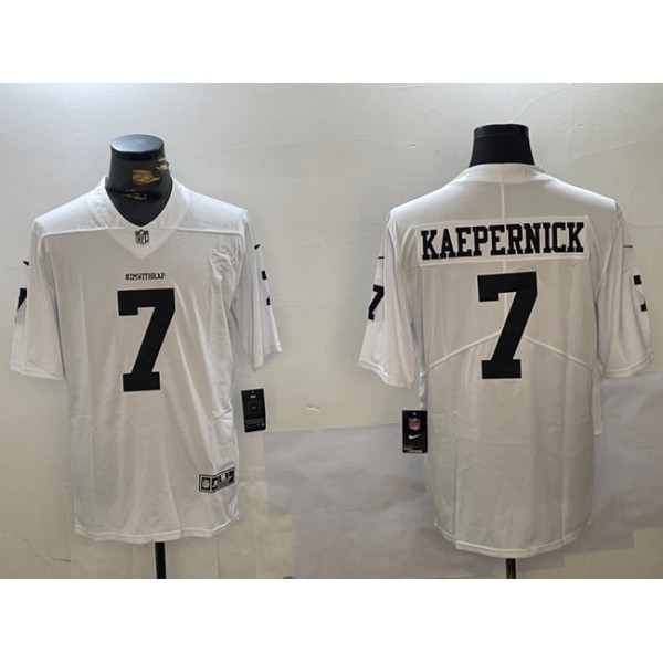 Las Vegas Raiders #7 Colin Kaepernick White Vapor Limited Stitched Jersey