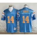Los Angeles Chargers #14 Dan Fouts Blue Throwback Stitched Jersey