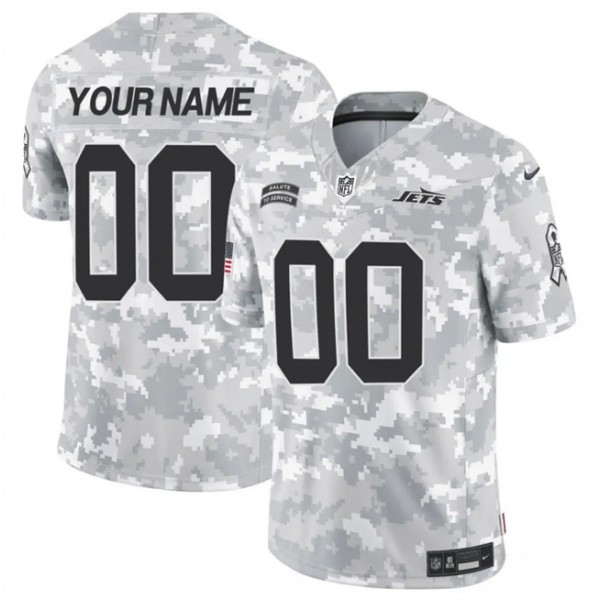New York Jets Custom Arctic Camo 2024 F.U.S.E. Salute To Service Limited Stitched Jersey