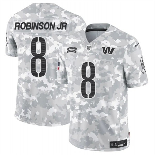 Washington Commanders #8 Brian Robinson Jr. Arctic Camo 2024 F.U.S.E. Salute To Service Limited Stitched Jersey