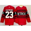 Detroit Red Wings #23 Lucas Raymond Red 2024-25 Reverse Retro Stitched Jersey