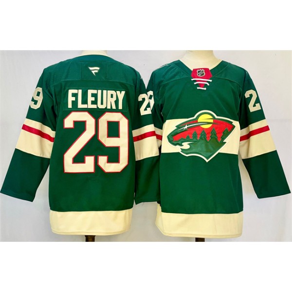 Minnesota Wild #29 Marc-Andre Fleury Green 2024-25 Home Stitched Jersey