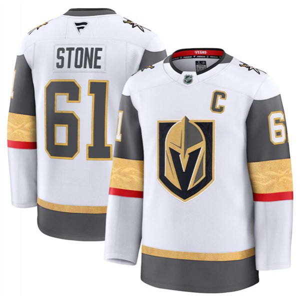 Vegas Golden Knights #61 Mark Stone White 2024-25 Away Stitched Jersey