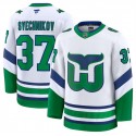 Carolina Hurricanes #37 Andrei Svechnikov White 2024-25 Throwback Stitched Jersey