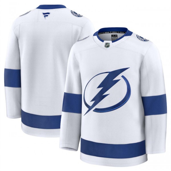 Tampa Bay Lightning Blank White 2024-25 Away Stitched Jersey