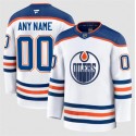 Edmonton Oilers Custom White 2024-25 Away Stitched Jersey