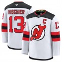 New Jersey Devils #13 Nico Hischier White 2024-25 Away Stitched Jersey