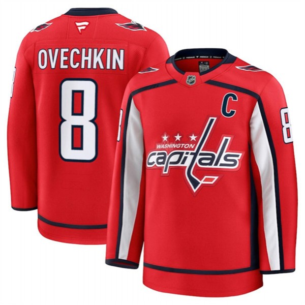 Washington Capitals #8 Alexander Ovechkin Red 2024-25 Home Stitched Jersey