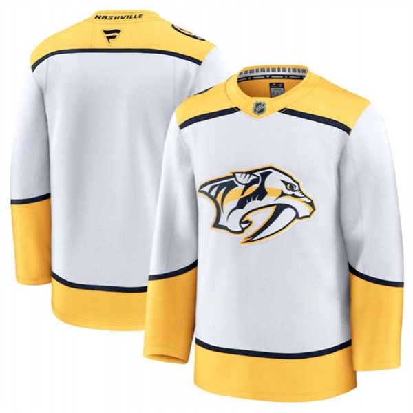 Nashville Predators Blank White 2024-25 Away Stitched Jersey