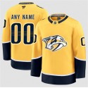 Nashville Predators Custom Gold 2024-25 Home Stitched Jersey