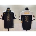 Cincinnati Bengals #9 Joe Burrow Black Gold 2024 F.U.S.E. With 4-Star C Patch Limited Stitched Jersey