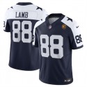 Dallas Cowboys #88 CeeDee Lamb Navy 2023 F.U.S.E. With John Madden Patch Thanksgiving Vapor Limited Stitched Jersey