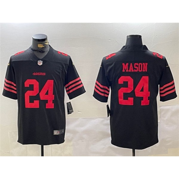San Francisco 49ers #24 Jordan Mason Black Vapor Untouchable Limited Stitched Jersey
