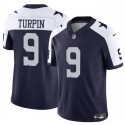 Dallas Cowboys #9 KaVontae Turpin Navy White Thanksgiving Vapor Untouchable Limited Stitched Jersey