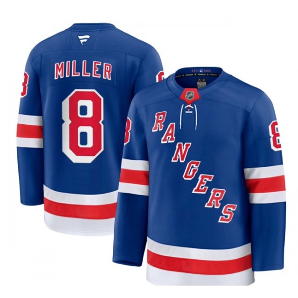 New York Rangers #8 J.T. Miller Royal 2024-25 Home Stitched Jersey