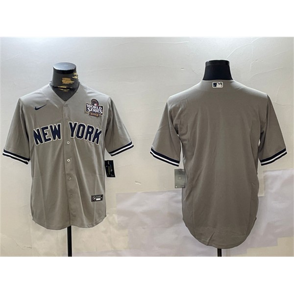 New York Yankees Blank Gray 2024 World Series Cool Base Stitched Jersey