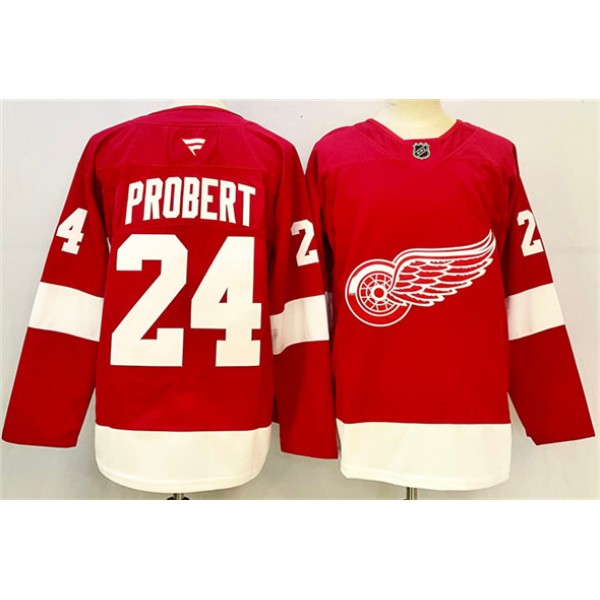 Detroit Red Wings #24 Bob Probert Red 2024-25 Stitched Jersey