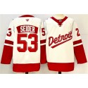 Detroit Red Wings #53 Moritz Seider White Red 2024-25 Stitched Jersey