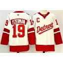 Detroit Red Wings #19 Steve Yzerman White Red 2024-25 With C Patch Stitched Jersey