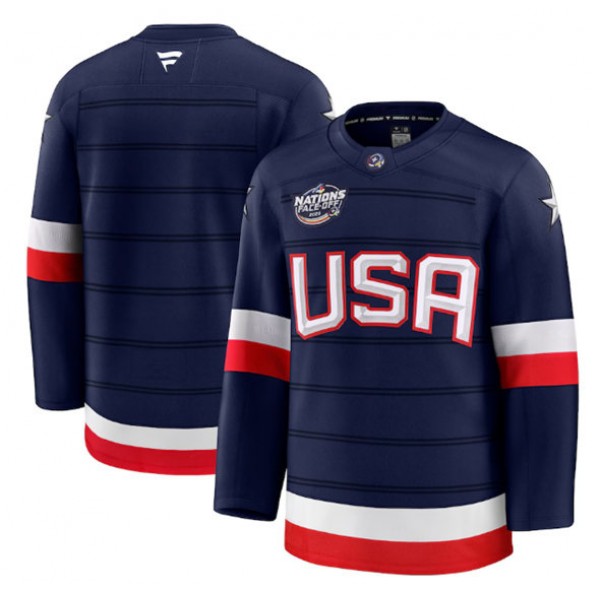 USA Blank Navy 2025 4 Nations Stitched Jersey