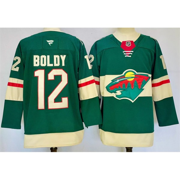 Minnesota Wild #12 Matt Boldy Green 2024-25 Home Stitched Jersey
