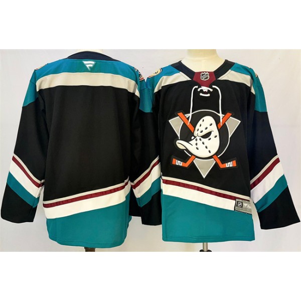 Anaheim Ducks Blank Black Teal 2024-25 Stitched Jersey