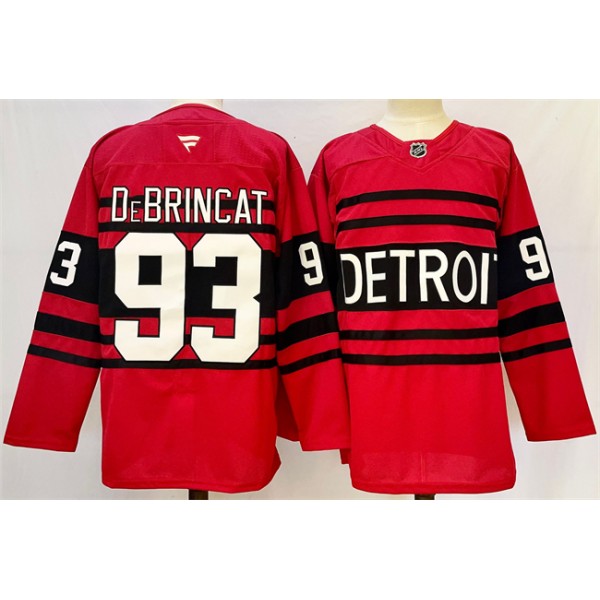 Detroit Red Wings #93 Alex DeBrincat Red 2024-25 Reverse Retro Stitched Jersey