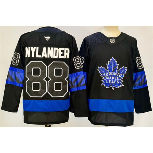 Toronto Maple Leafs #88 William Nylander Black 2024-25 Stitched Jersey