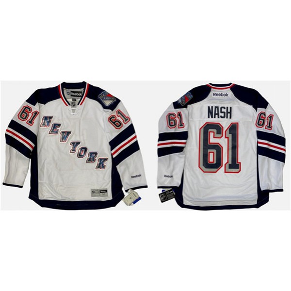 New York Rangers #61 Rick Nash 2014 White Stitched Jersey